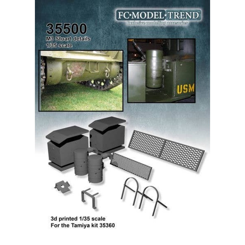 1/35 Detail Up Parts Set for M3 Stuart (for Tamiya)