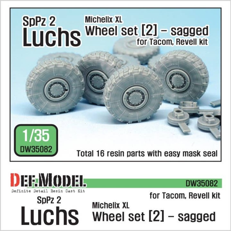 1/35 German Luchs 8X8 Mich.XL Sagged Wheel #2 (Takom-Revell)