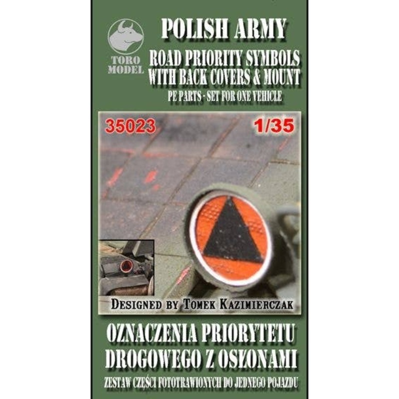 1/35 Polish Army Road Priority Symbols With Back Covers & Mount