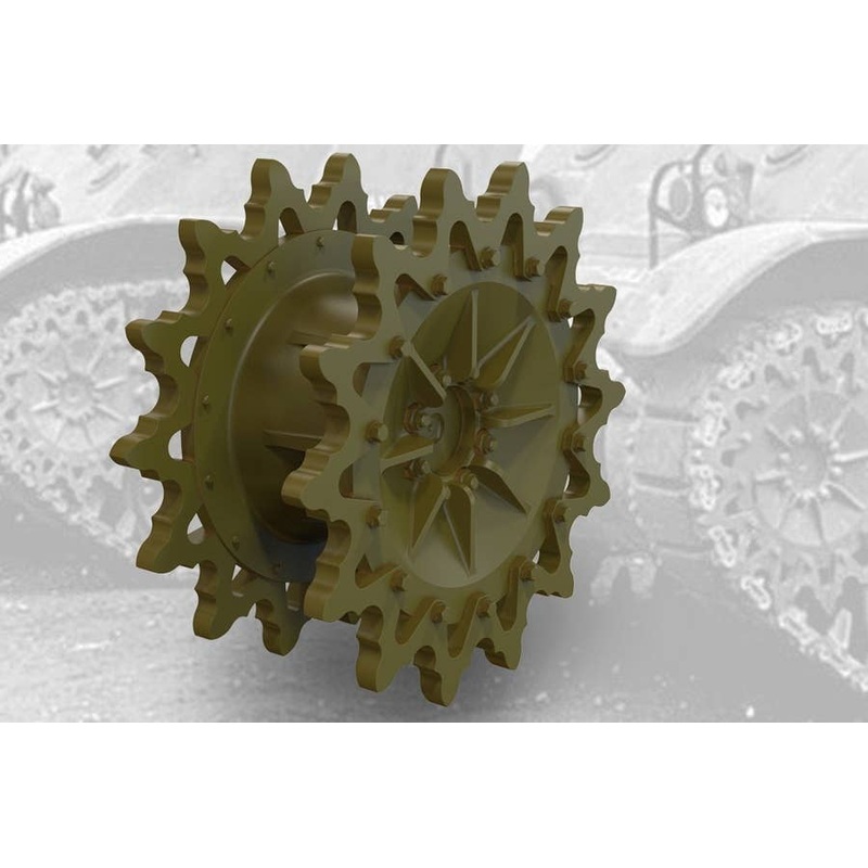 US Light Tank M3A1/M3A3 Drive Sprockets (14-Teeth, Late)