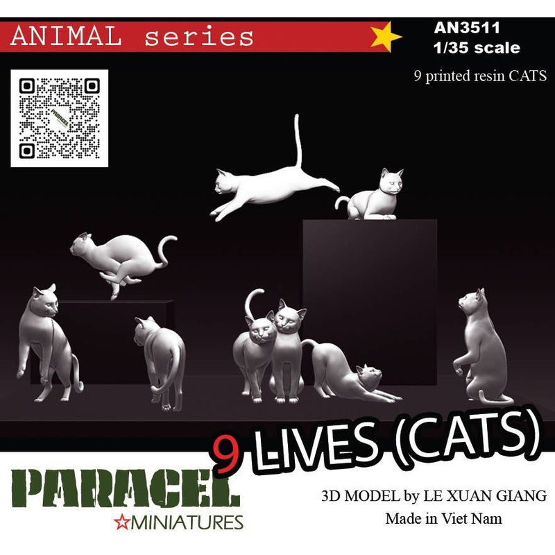 1/35 Animal Nine Lives Cat 9 body set