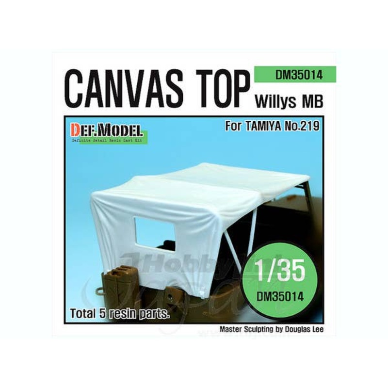 1/35 Canvas Top for Willys MB 4x4 Truck (for Tamiya)