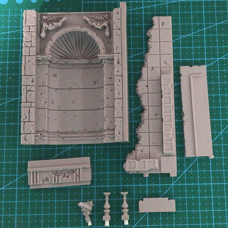 1/35 European Theater of Operation Series, Building Ruins Accessory (for Use with Item YAN35004A and YAN35004B)