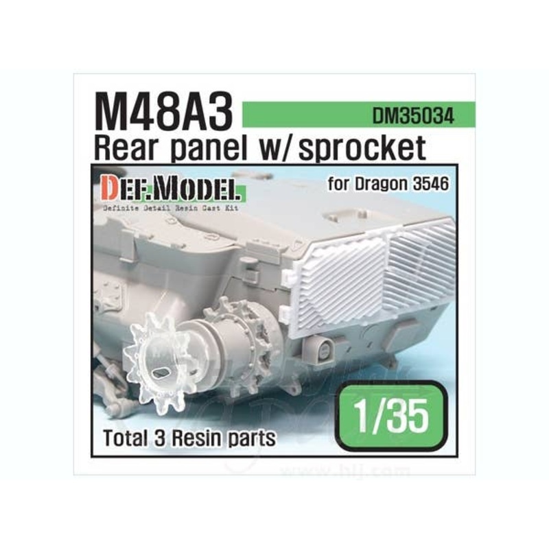 1/35 M48A3 Rear Panel w/Sproket Parts Set (Dragon M48A3)