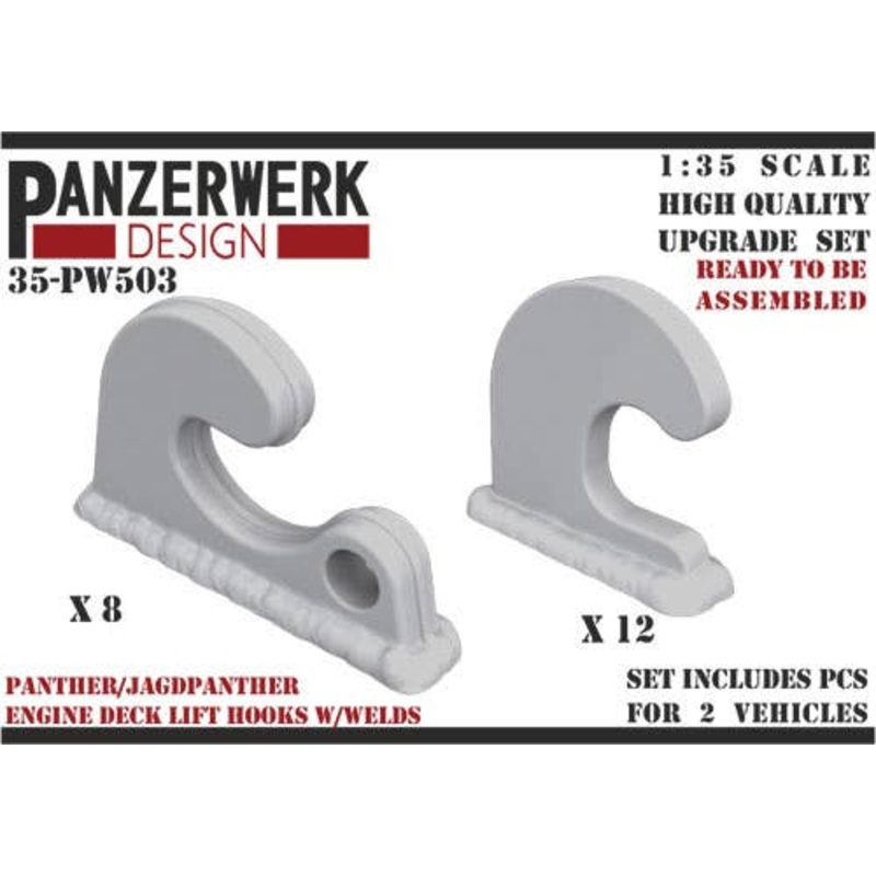 1/35 Panther/Jagdpanther Engine Deck Lift Hooks w/Welds