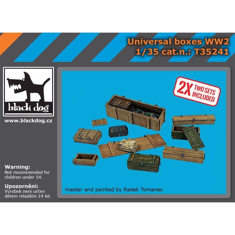 1/35 Universal boxes WWII accessories set A