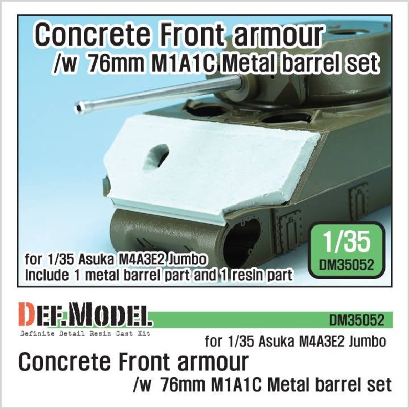 1/35 US M4A3E2 Jumbo Concrete Front Armour w/M1A1C Barrel (Asuka)