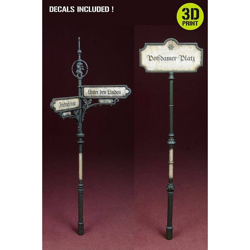 1/35 WWII Germany Berlin City Street Sign Set 1930s-40s