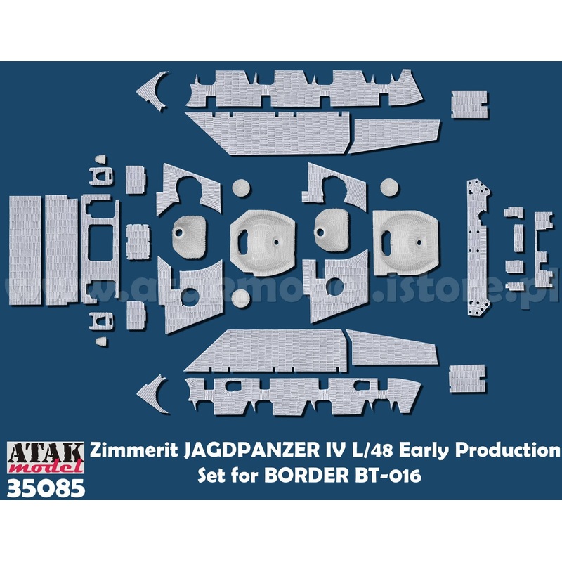 1/35 WWII Germany Jagdpanzer IV L/48 Zimmerit Set for Early Type (for Border Models BT-016)