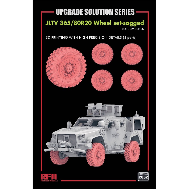 1/35 365/80R20 Sagged Wheels Set for JLTV Series