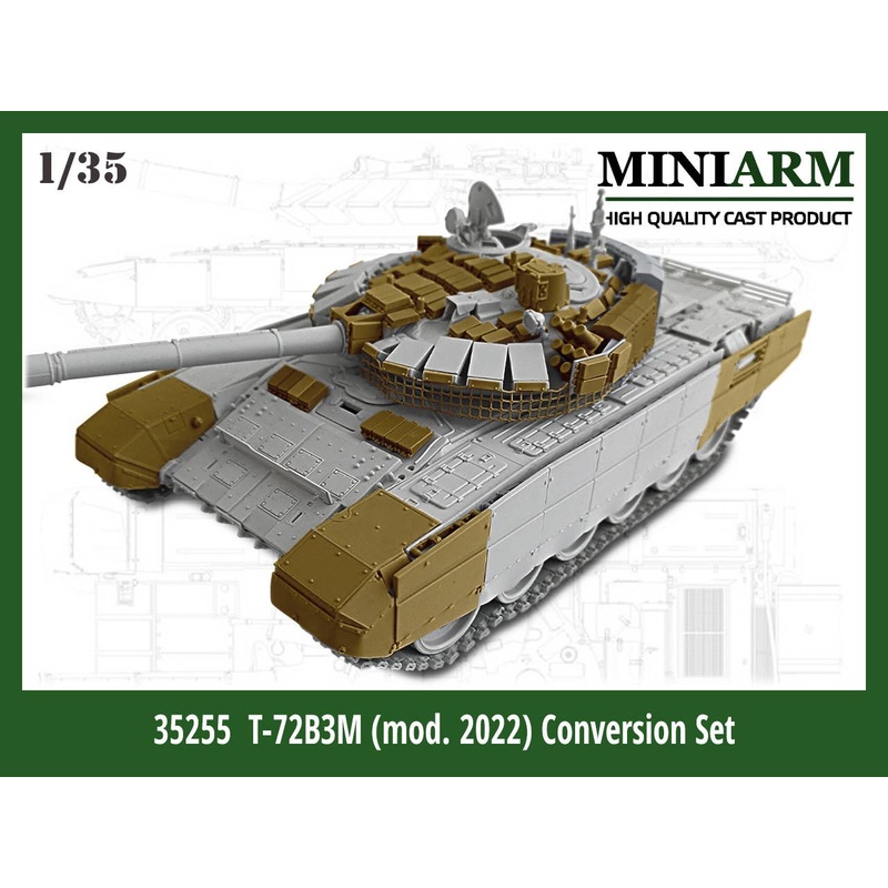 1/35 Current Russian/Soviet T-72B3M Main Battle Tank (2022 model) Conversion Set (for MENG)