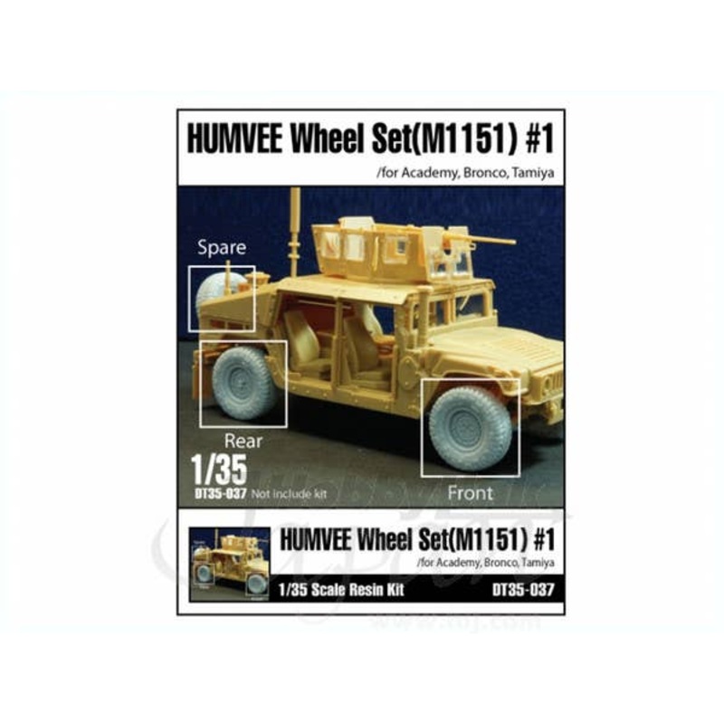 1/35 Humvee Wheel Set (M1151) #1 (for Academy/Bronco/Tamiya)