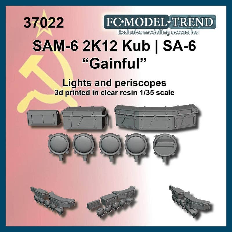 1/35 Modern Russian/Soviet SAM-6 2K12 Coupe/SA-6 Gainful Self-Propelled Anti-Air Missile Light/Periscope Set (for Trumpeter)