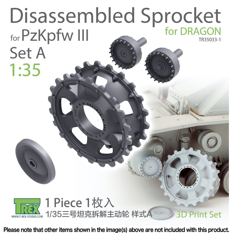 1/35 Panzer III Starter Wheel Maintenance Disassembly Reproduction Set A For Dragon