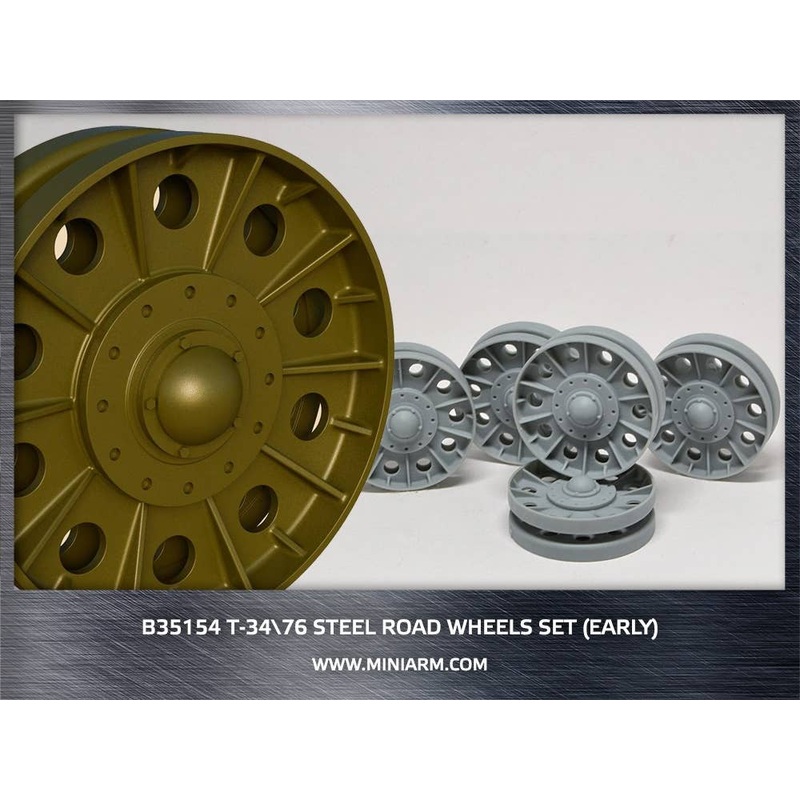 1/35 T-34/76 Early Steel Wheel Set (for DML/Zvezda)