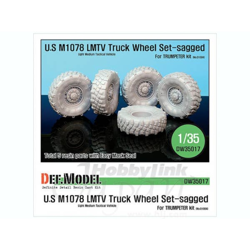 1/35 US M1078 LMTV Truck Sagged Wheel Set (for Trumpeter)