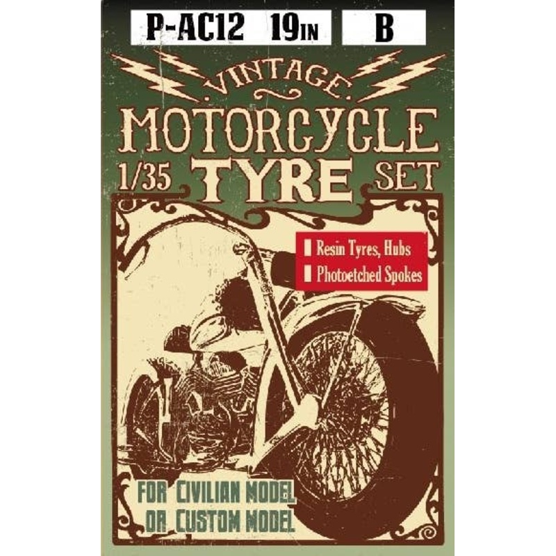 1/35 19inch Vintage Motorcycles Tire for civilian type B