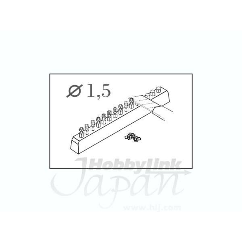 1/35 Bolt with hexagonal head 1.5mm