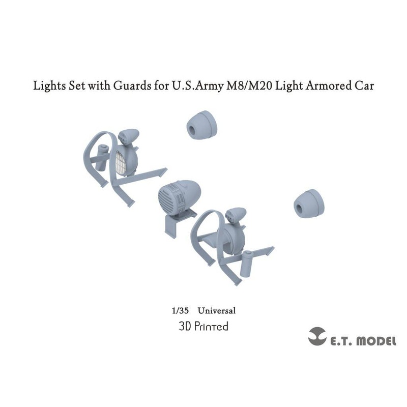 1/35 Lights Set with Guards for U.S.Army M8/M20 Light Armored Car