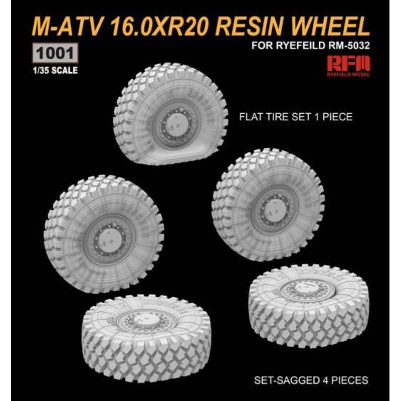 1/35 M-ATV 16.0XR20 Resin Wheel