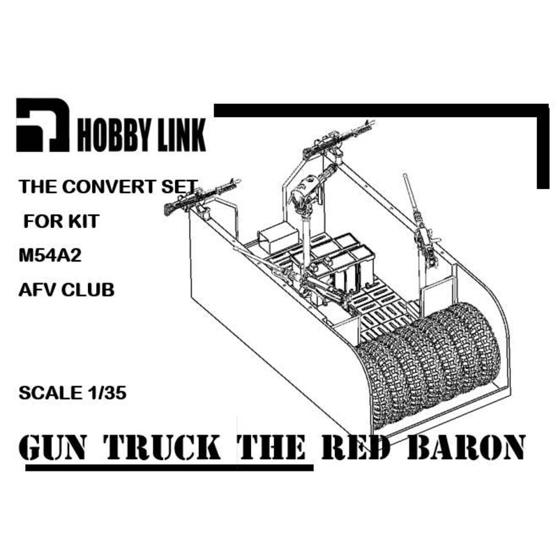 1/35 U.S. Gun Truck Red Baron Modification Kit AFV Club M54A2