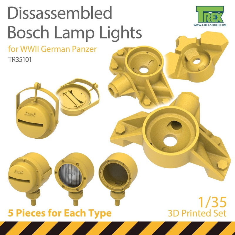 1/35 WW.II German tank Bosch Lamp Light Set Maintenance Disassembly Specification