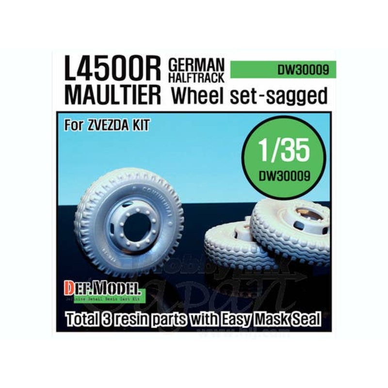 1/35 WW2 German L4500 R Maultier Wheel Set (Zvezda)