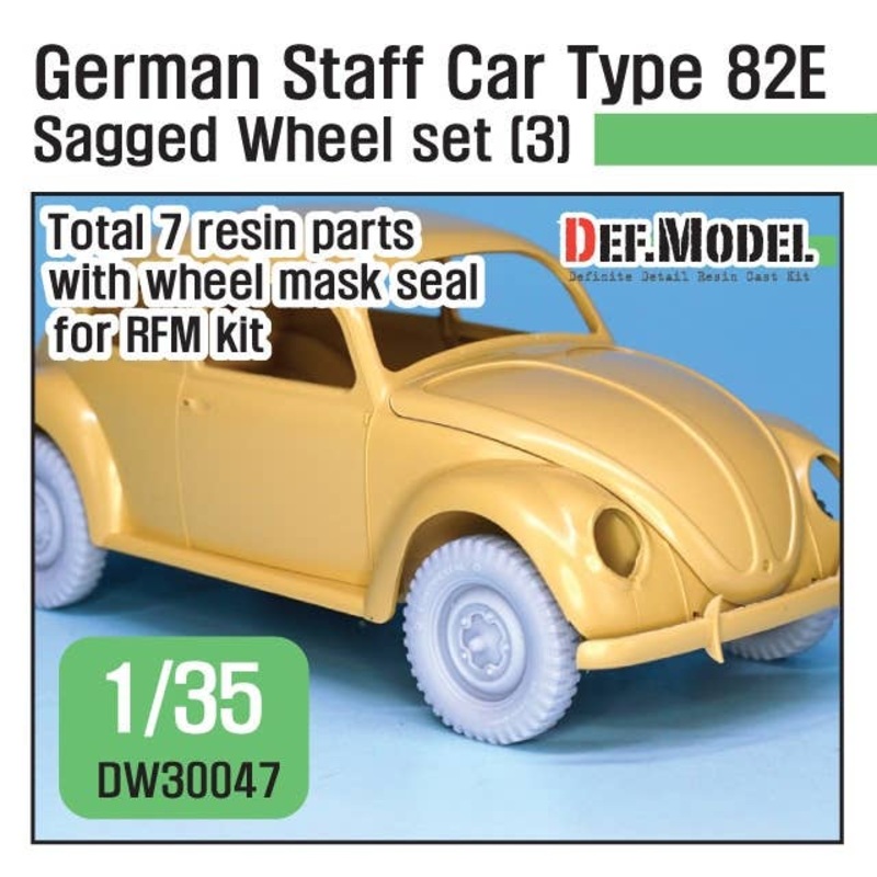 1/35 WW2 German Staff Car Type 82E Wheel Set 03 (for RFM)