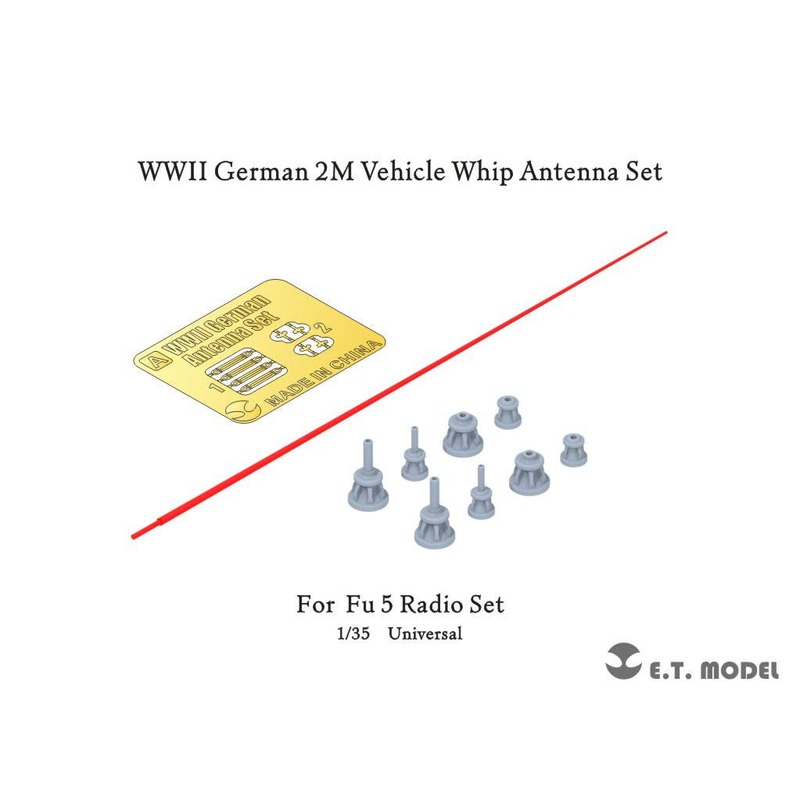 1/35 WWII German 2m Vehicle whip Antenna Set (for Fu 5 Radio)