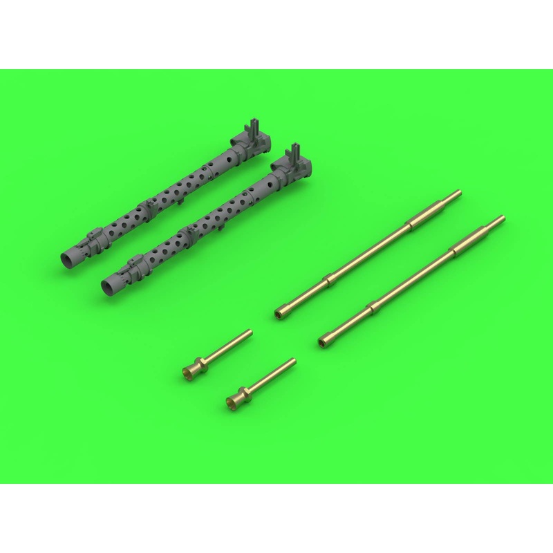 1/35 WWII German 7.92mm MG34 Machine Gun Barrel with Heat Radiator Version Infantry / Early Tank (2pcs)