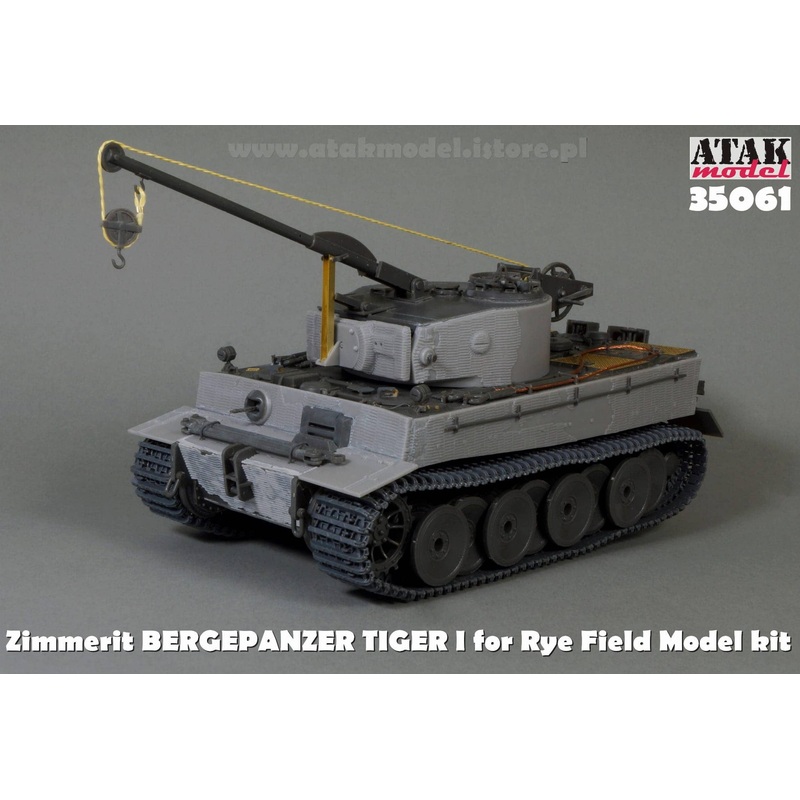 1/35 WWII Germany Tiger I Heavy Tank Zimmerit Set for Tank Recovery Vehicle Squadron (Rye Field Model RM-5008)