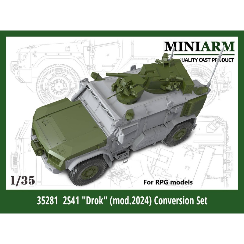 1/35 82mm Self-propelled mortar 2S41 Drok Conversion set (mod 2024) for RPG-Model
