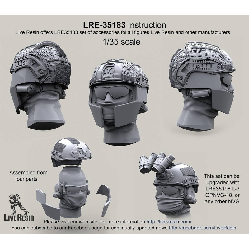 1/35 Airframe Helmet w/ Cover & Choops w/ Head