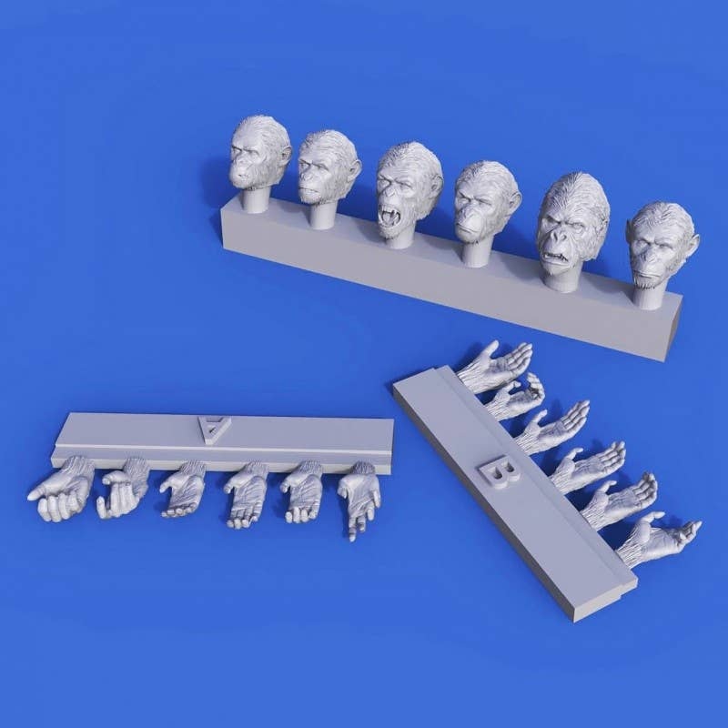 1/35 Apes Heads & Hands Set