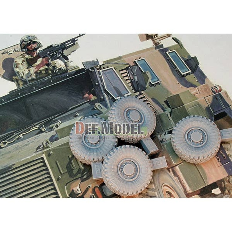 1/35 Bushmaster Sagged Wheel Set (for Showcase)