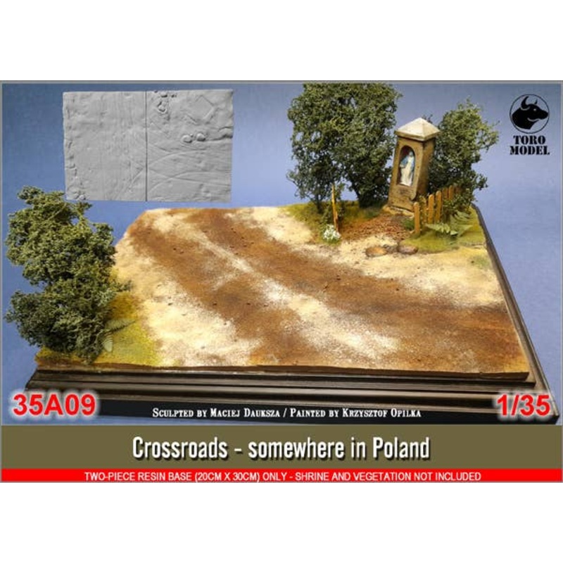1/35 Crossroads Somewhere in Poland (Two-Piece Resin Base 20x30cm) TRM35A07 / TRM35A08 Two-Piece Resin Base Only