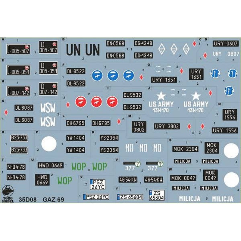 1/35 GAZ 69 In Poland Decals