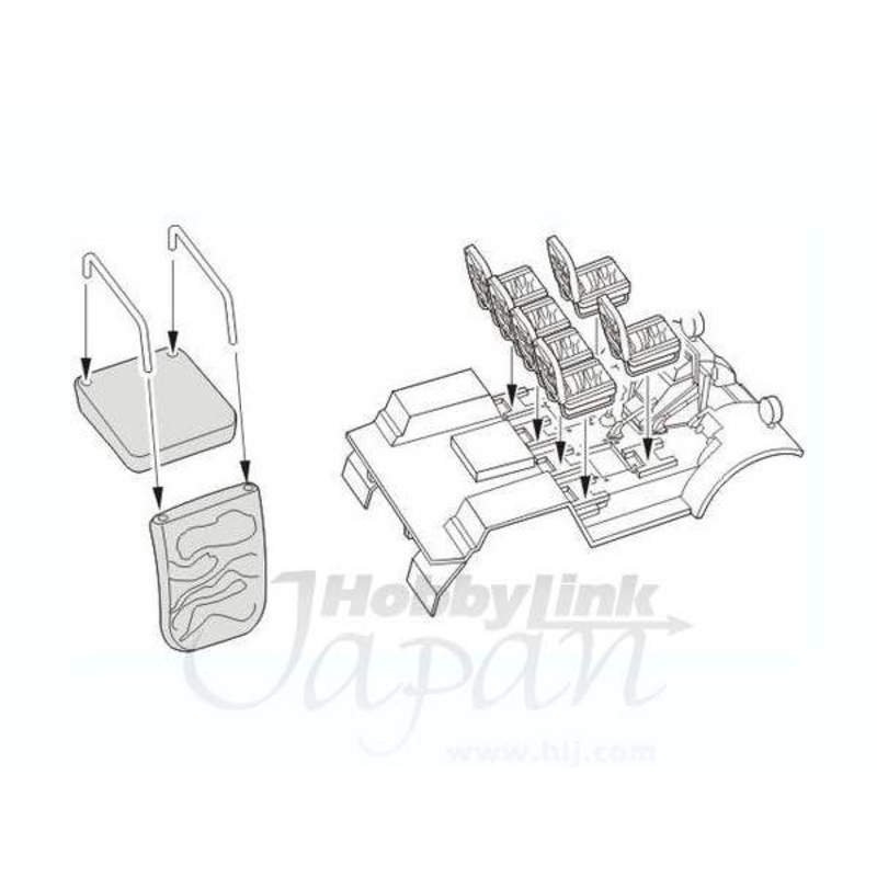 1/35 Quad Gun tractor-seats ver.Ford Tam/Ital