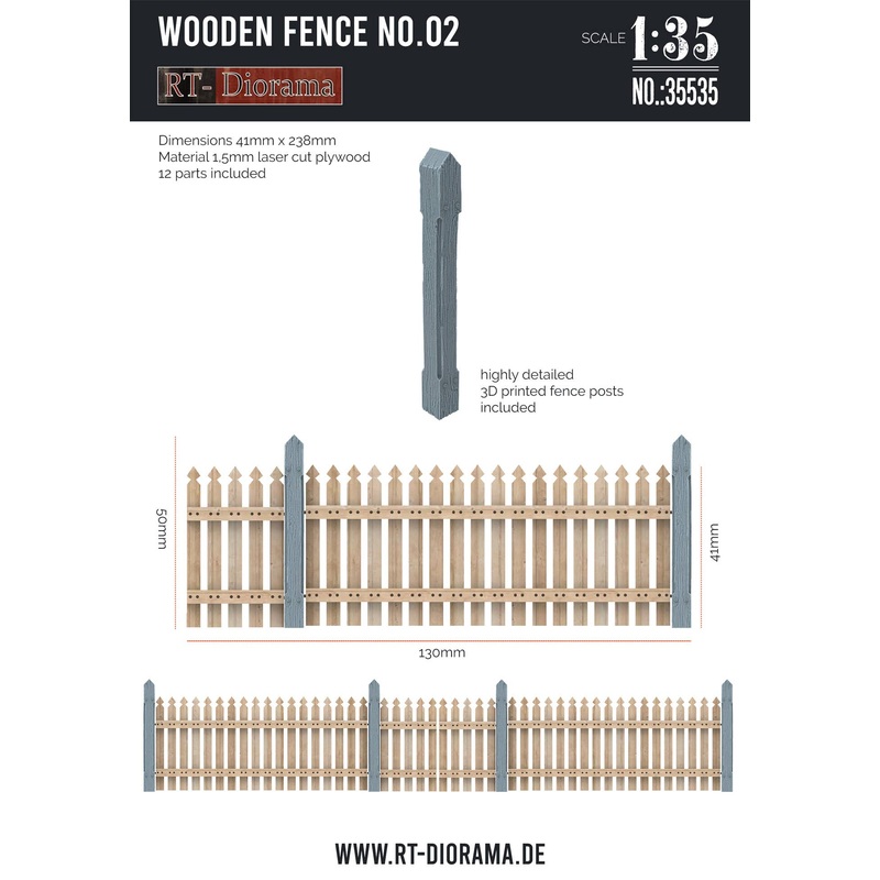 1/35 Wooden Fence No. 2