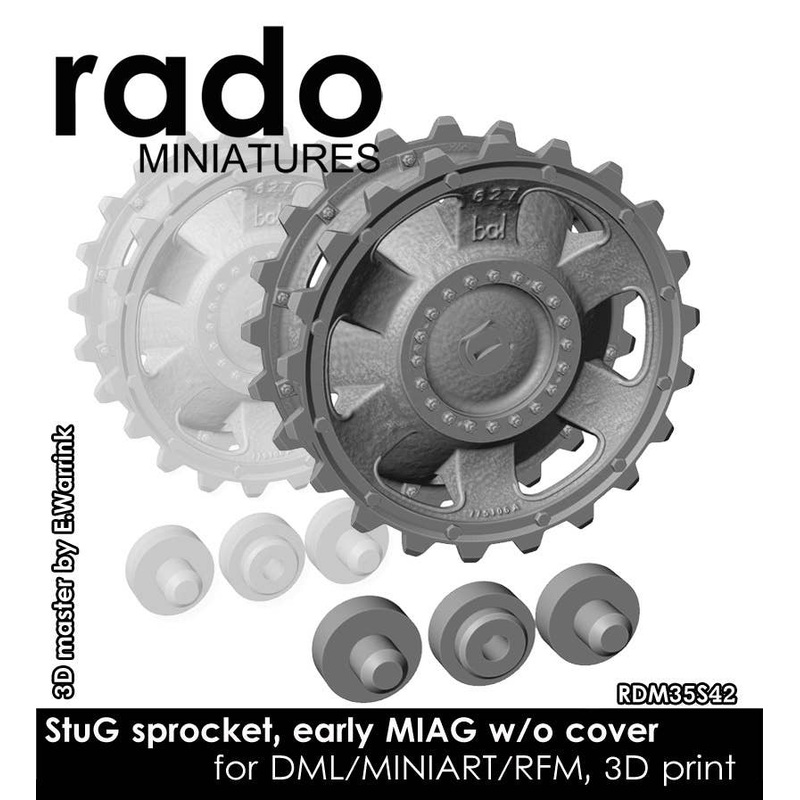1/35 WWII German Drive Sprocket for StuG III Type 2 Early Model by MIAG without Hub Cover (for Dragon/MiniArt/Rye Field Model)