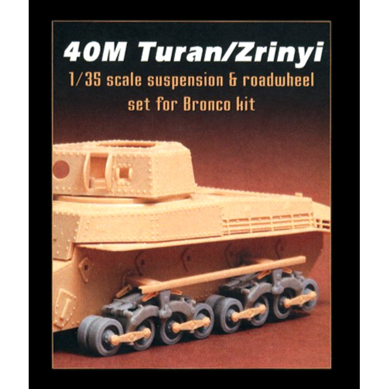 1/35 40M Turan / Zrinyi Suspension + Roadwheel Set for Bronco Kit