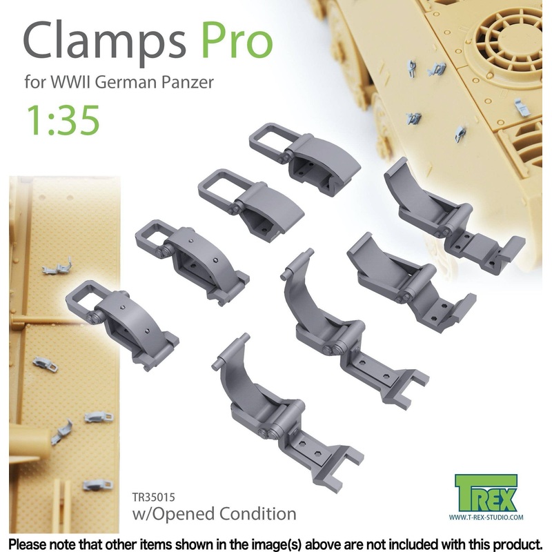 1/35 German WWII Panzer Mixed Set of Clamps