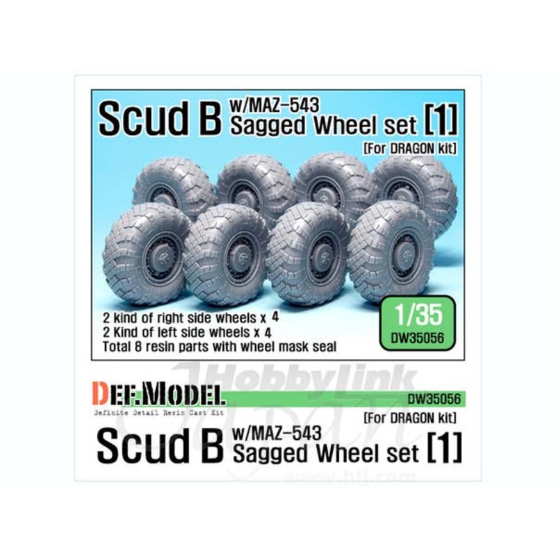 1/35 Scud B w/MAZ-543 Sagged Wheel Set #1 (for Dragon)