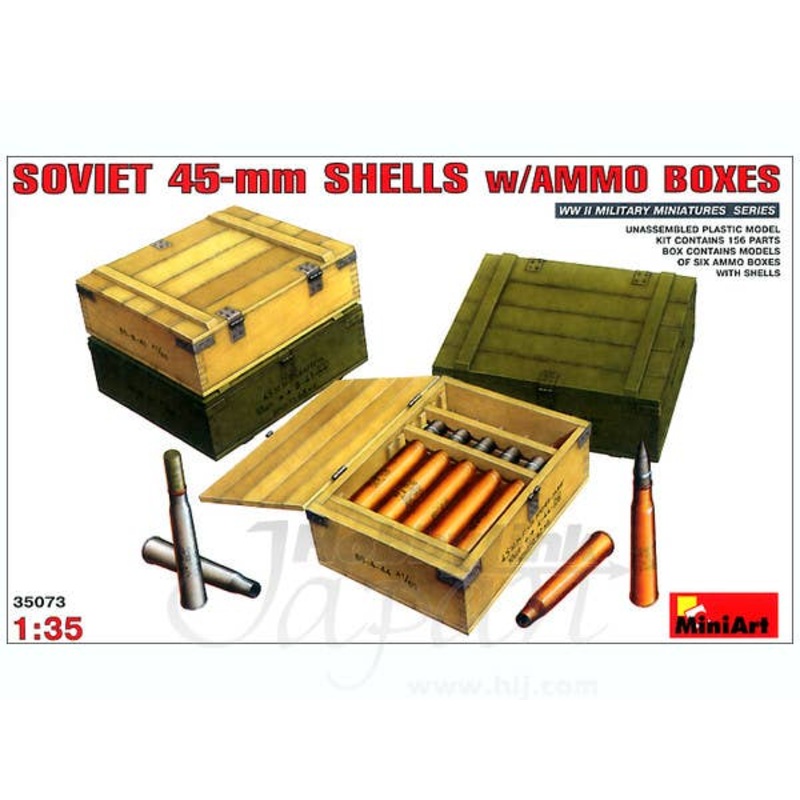 1/35 Soviet 45mm Shells w/Ammo Boxes