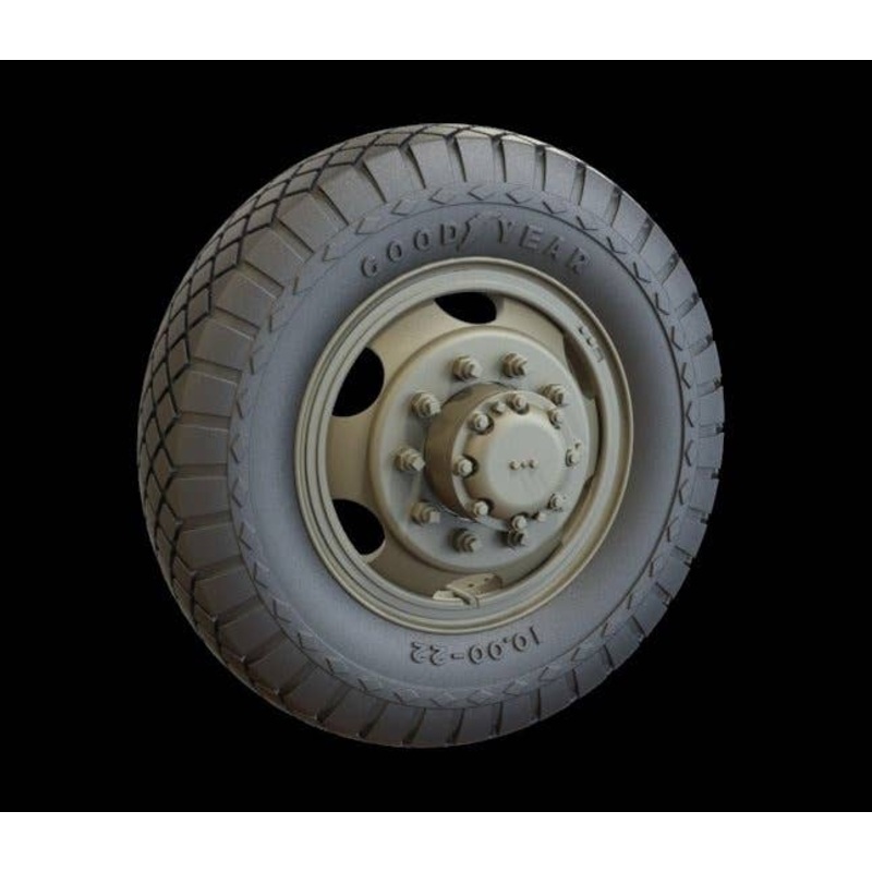 1/35 White 666 Road Wheels (Commercial Tires)