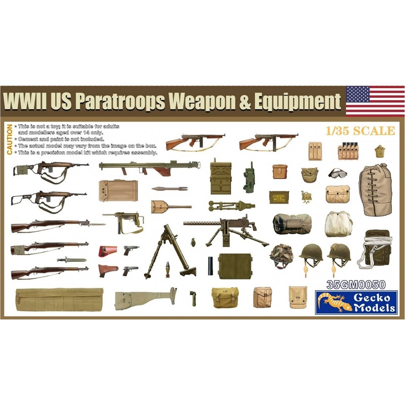 1/35 WW.II US Paratroops Weapon & Equipment