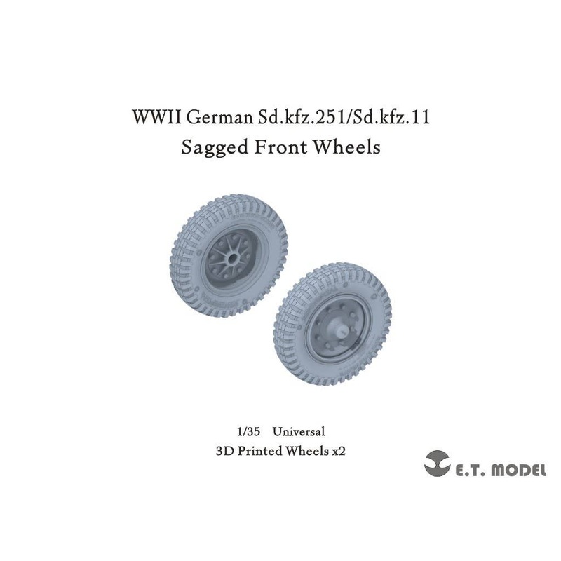 1/35 WWII German Sd.Kfz.251 / Sd.Kfz.11 Sagged Front Wheels
