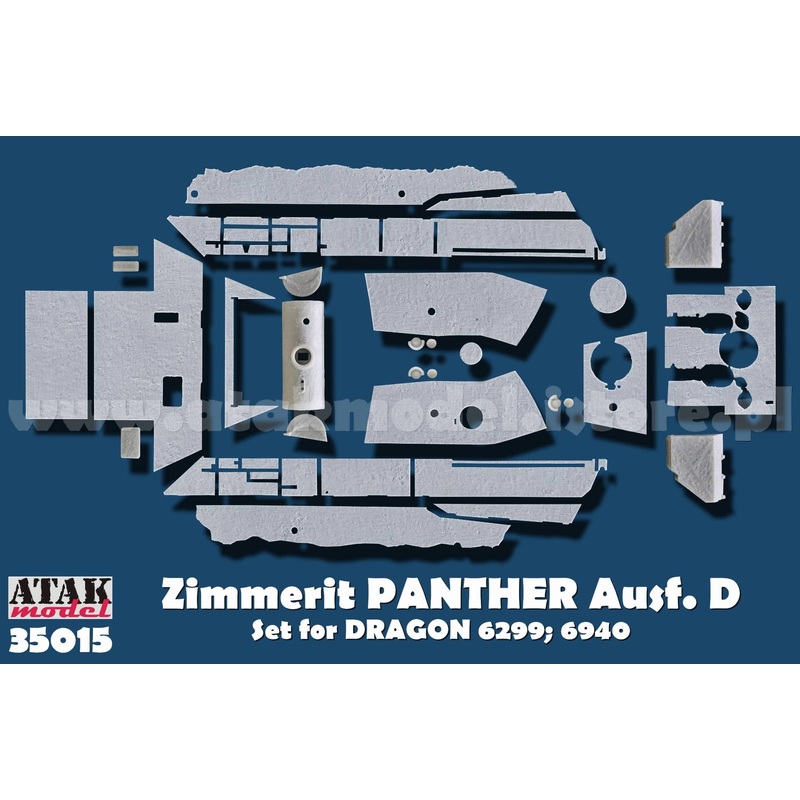 1/35 WWII Germany Zimmerit Set for Panther Tank D (for Dragon)