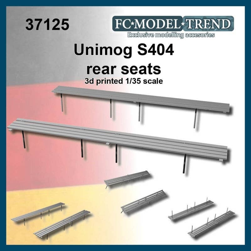 1/35 Current Use German Unimog S404 Military Truck Bed Seat (for 1 Car)