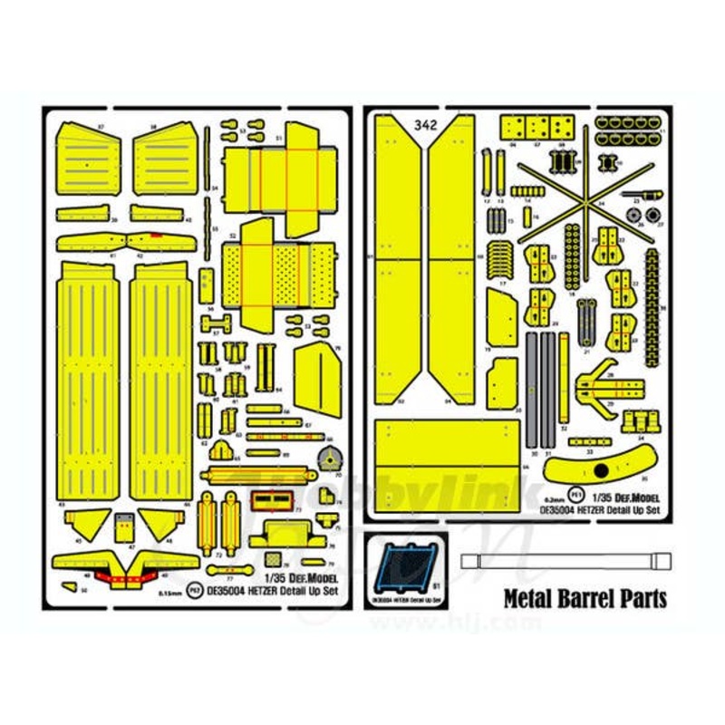 1/35 Hetzer Late Typse Detail Up Set (Academy)